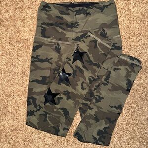 Strut This Camouflage Leggings with Black Star designs